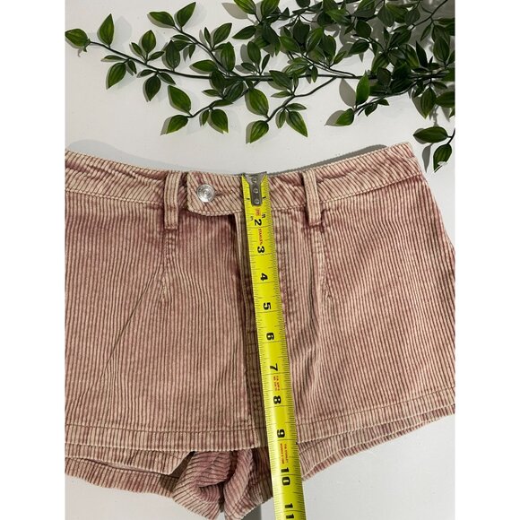 We The Free Gala-Vanting Low Rise Mini Skort Corduroy Pink & White Striped Sz/25 - Picture 12 of 16